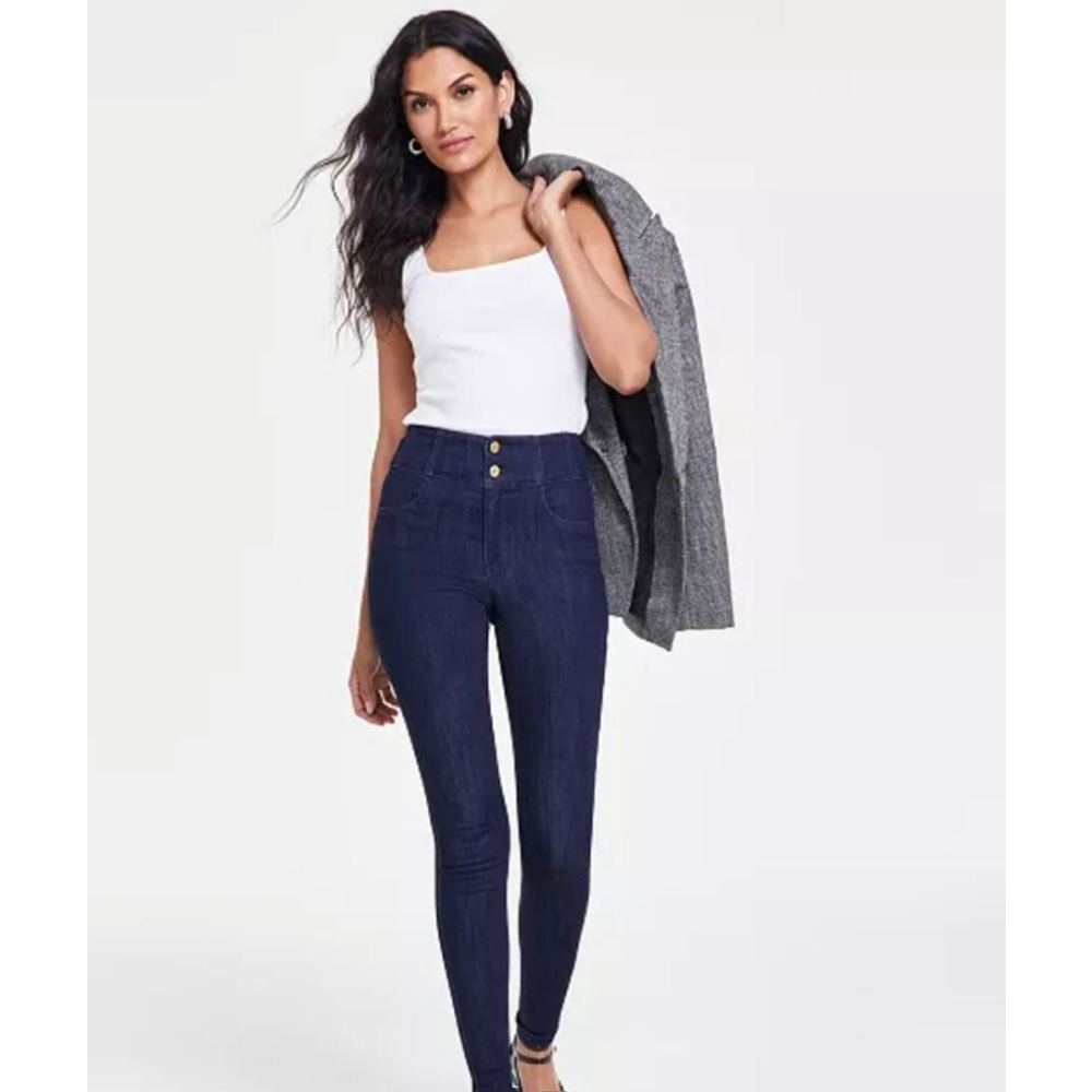 INC International Concepts Dark Blue High Rise Skinny Jeans Size 6